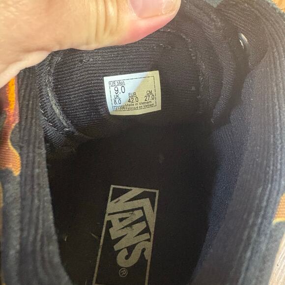 VANS Filmore black suede flame high top lace mens sneakers SIZE 9 - Picture 7 of 8